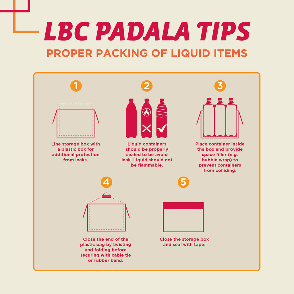 PadalaTips, Proper Packing of Liquid Items. LBC Padala Tips