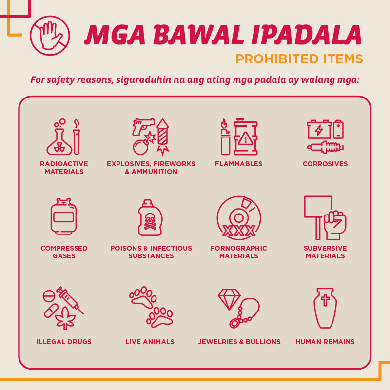 Prohibited Items MGA BAWAL IPADALA
